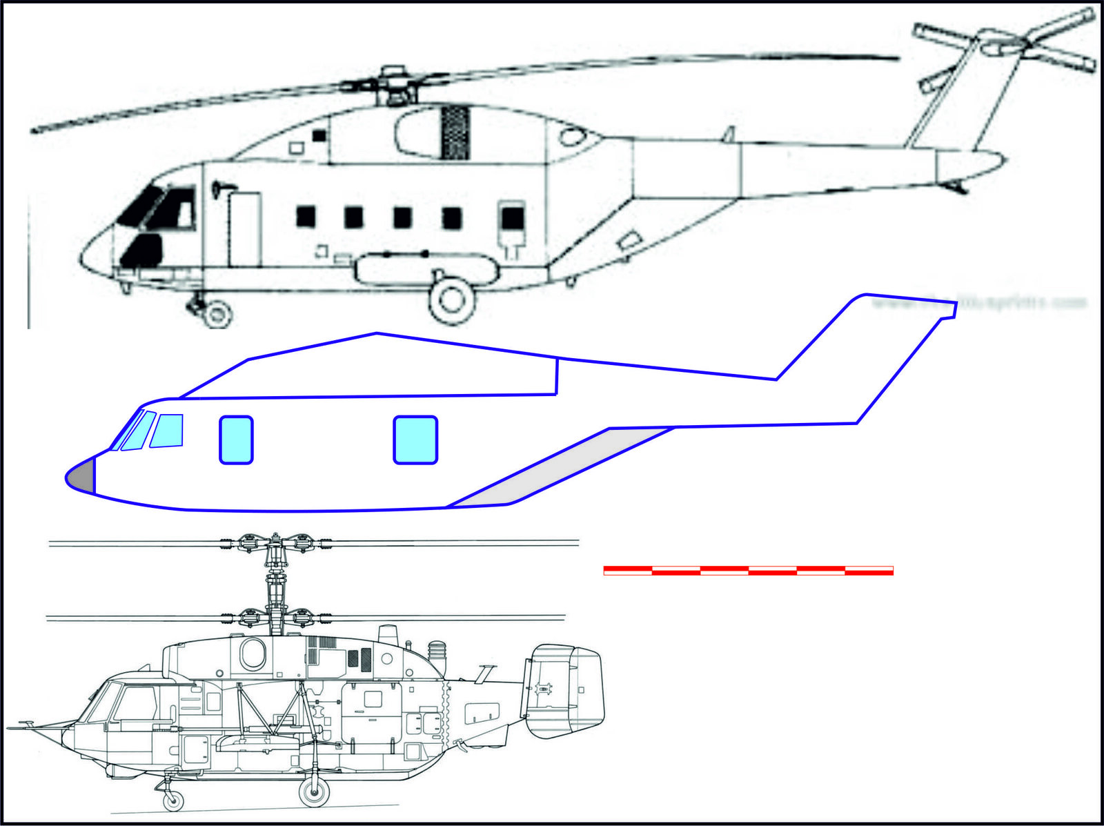 Чертеж вертолета ми 38