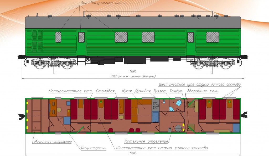 План багажного вагона