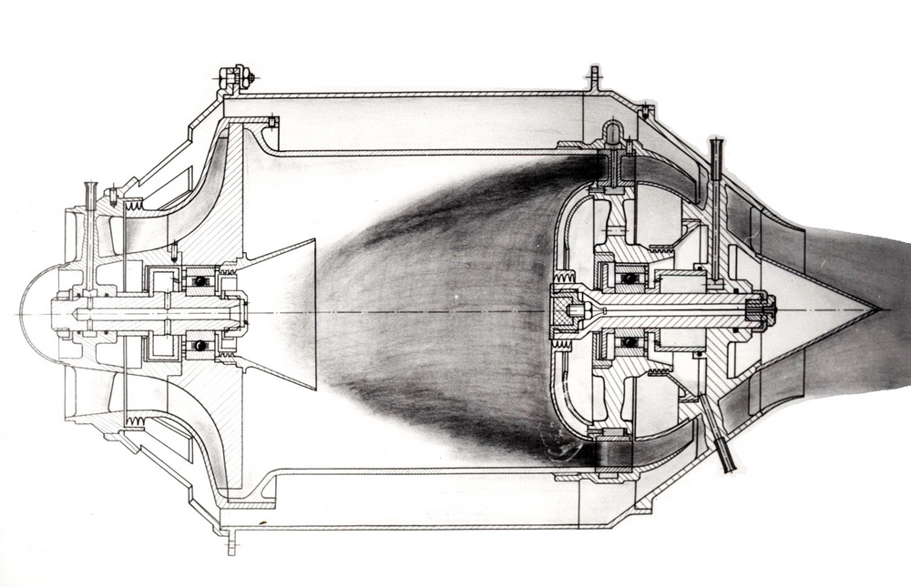 Чертежи турбореактивного двигателя для авиамодели