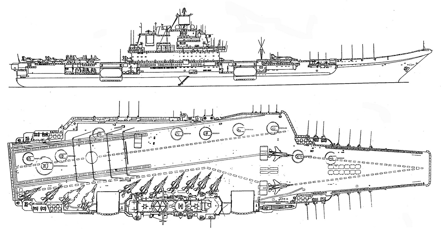 Авианосец адмирал кузнецов чертеж