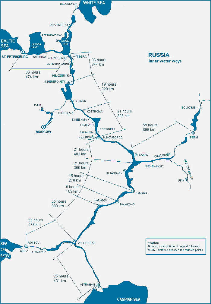 Москва карта водных путей