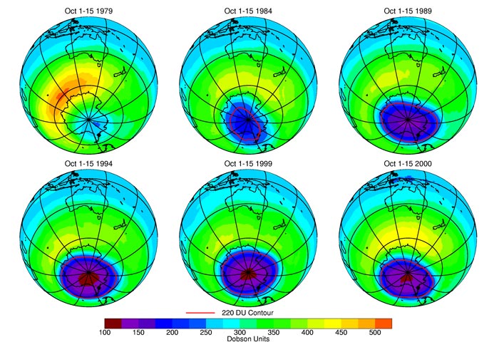 Карта озоновых дыр земли онлайн с объяснениями