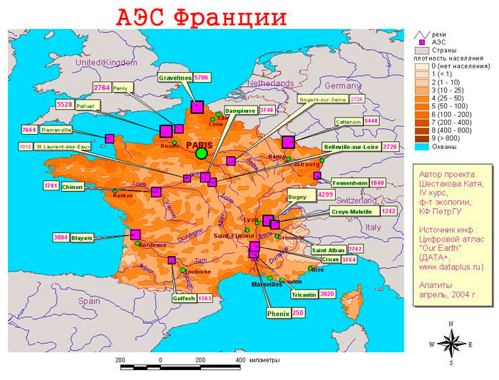 Аэс германии карта